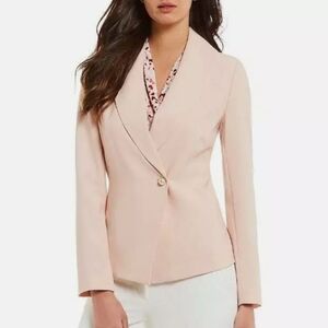 Donna Karan Pink Tailored Blazer with Classic Lapel